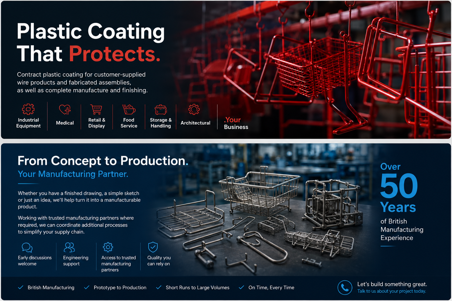 Plastic coating and manufacturing partnership capabilities